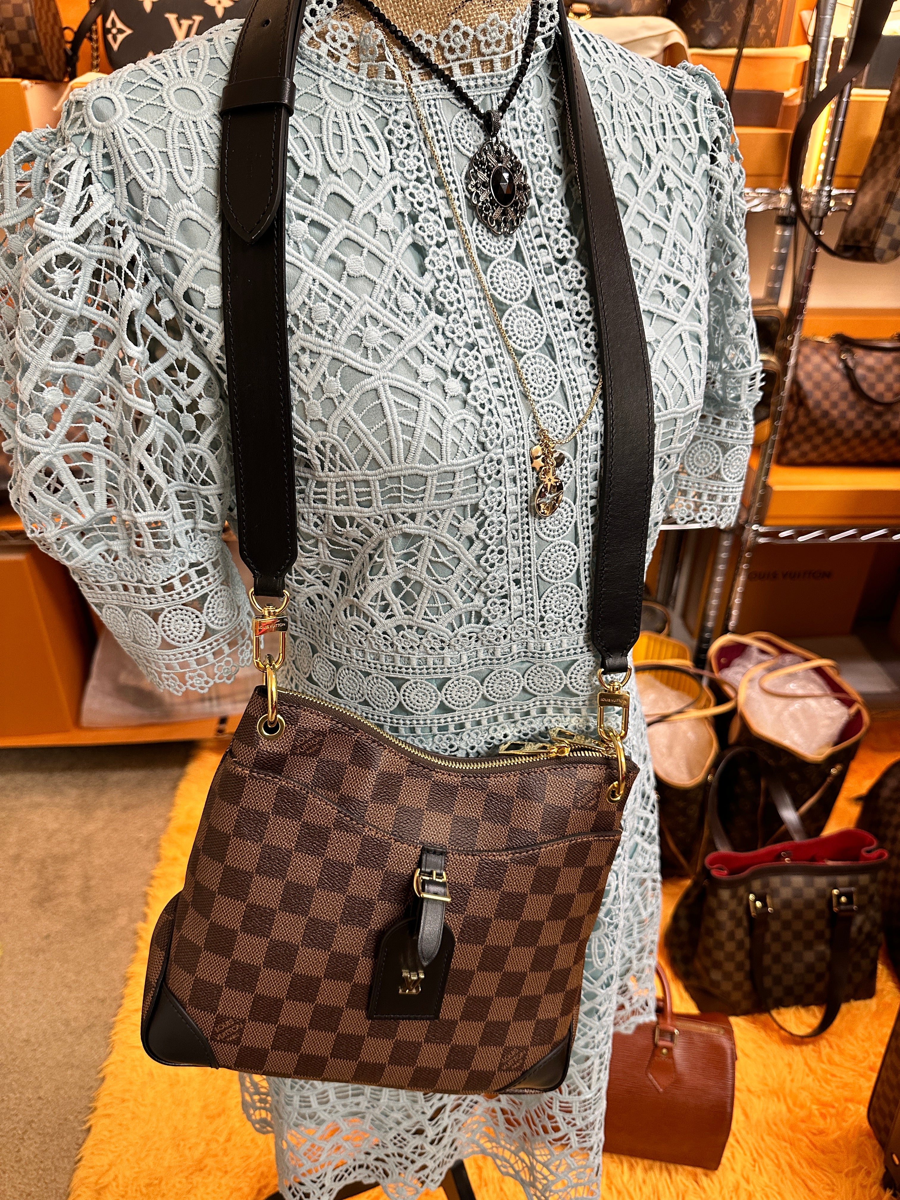 Louis Vuitton Damier Ebene Odeon PM - Brown Crossbody Bags