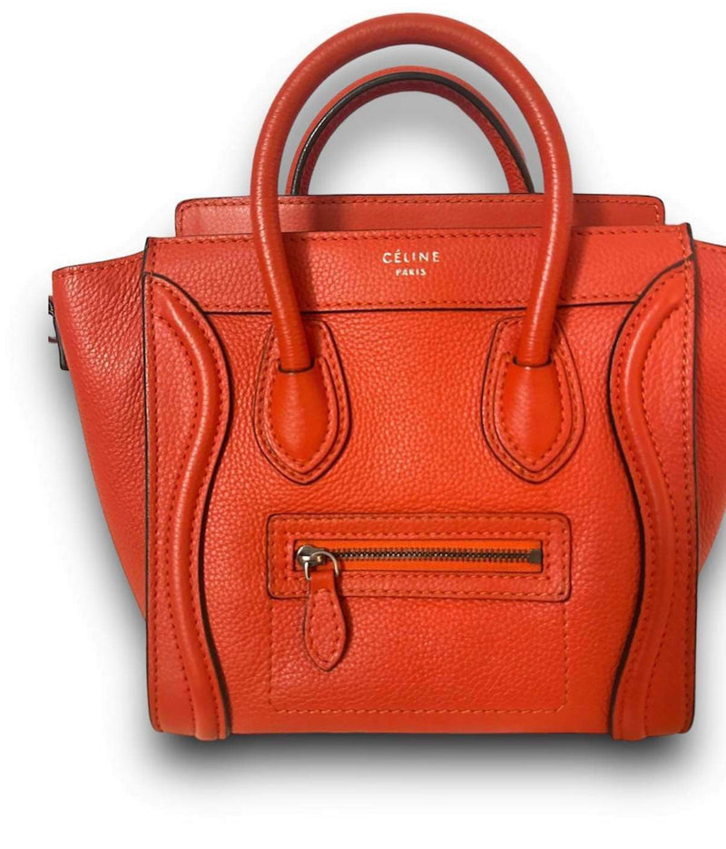 Celine Nano Luggage Red