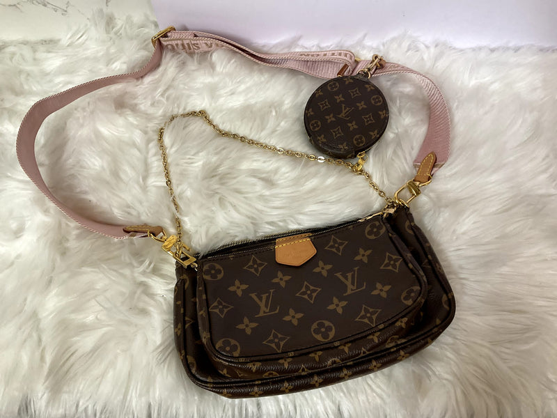 LOUIS VUITTON Monogram Multi Pochette Accessoires Rose Clair