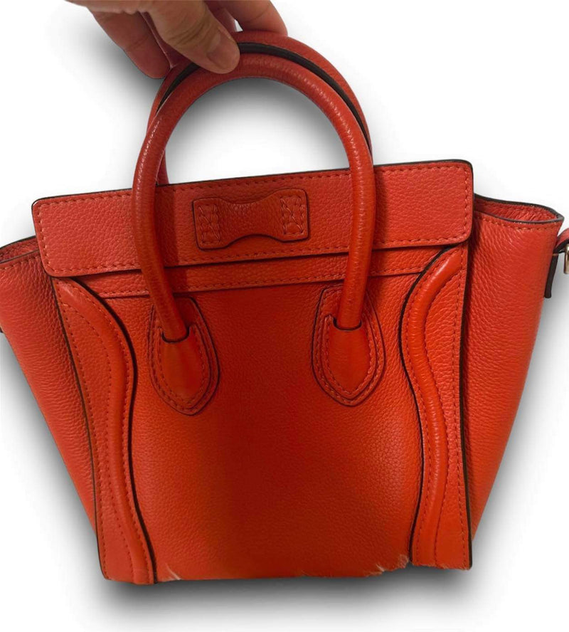 Celine Nano Luggage Red