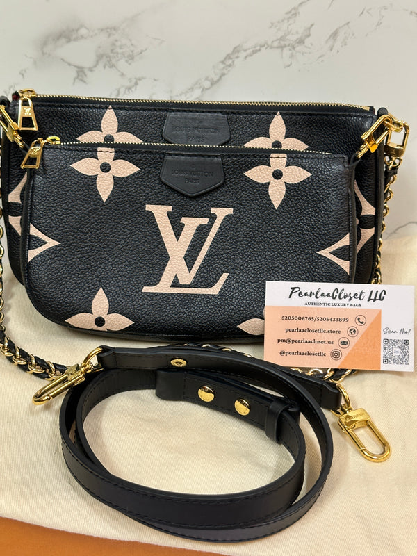 LOUIS VUITTON Multi Pochette Empreinte Bi Color