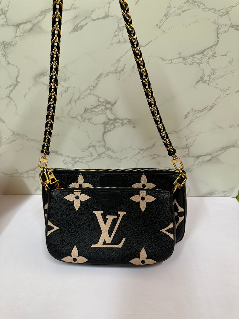 LOUIS VUITTON Multi Pochette Empreinte Bi Color