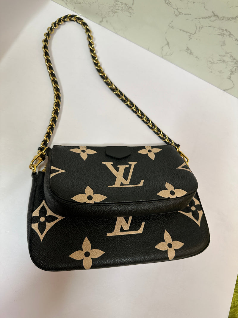 LOUIS VUITTON Multi Pochette Empreinte Bi Color