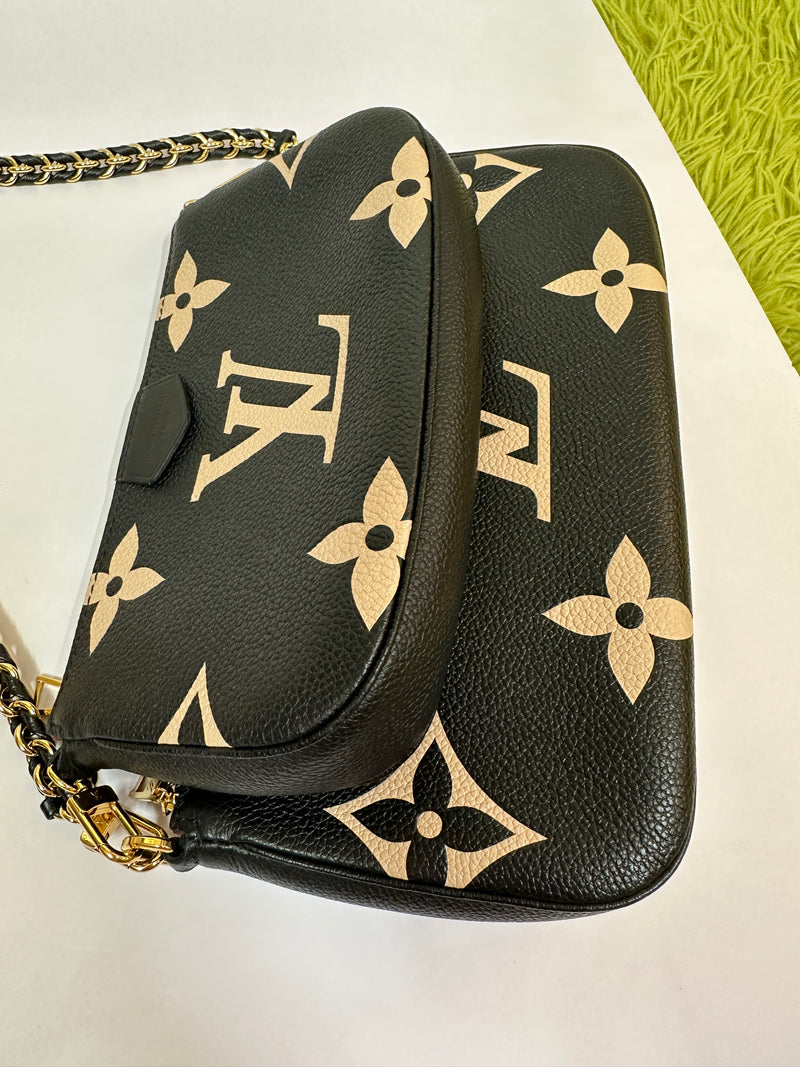 LOUIS VUITTON Multi Pochette Empreinte Bi Color