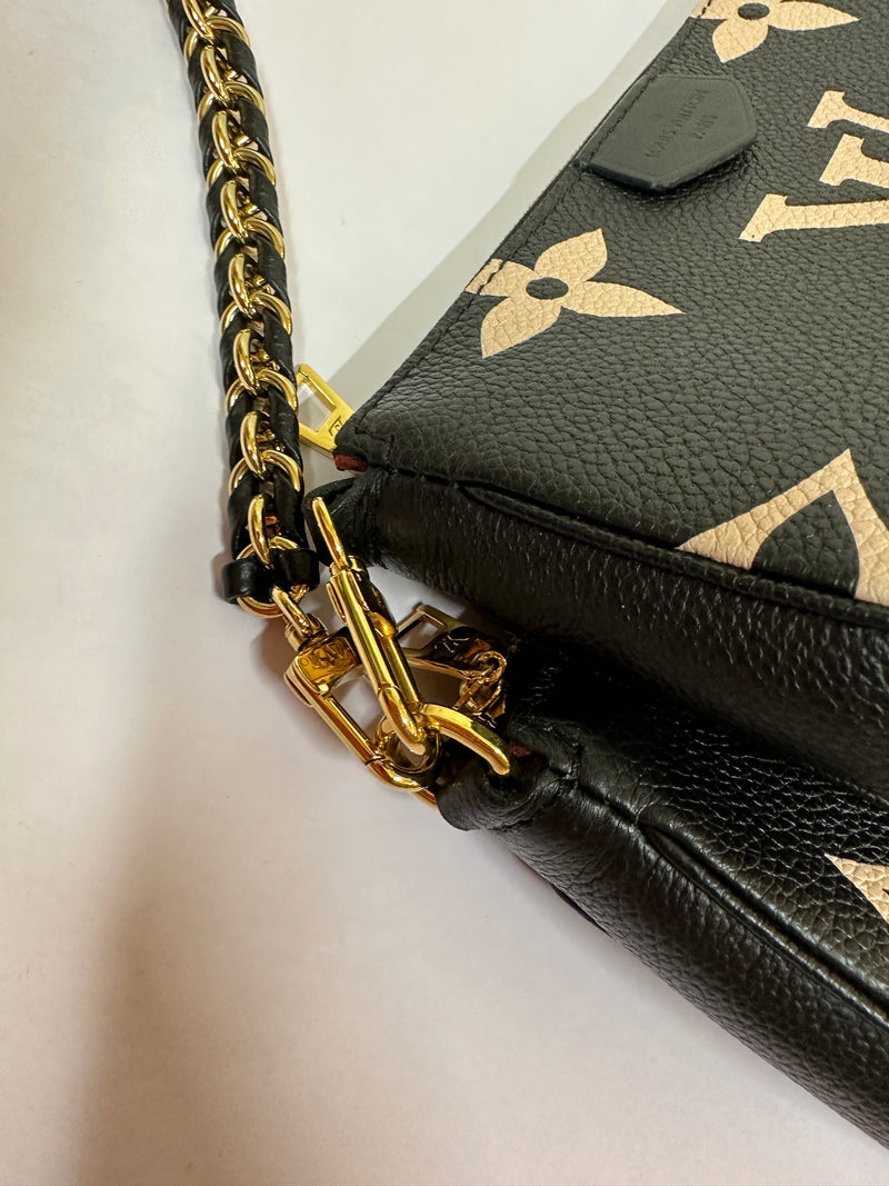 LOUIS VUITTON Multi Pochette Empreinte Bi Color