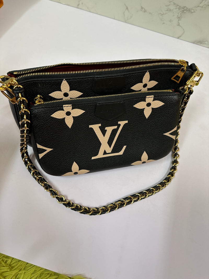 LOUIS VUITTON Multi Pochette Empreinte Bi Color