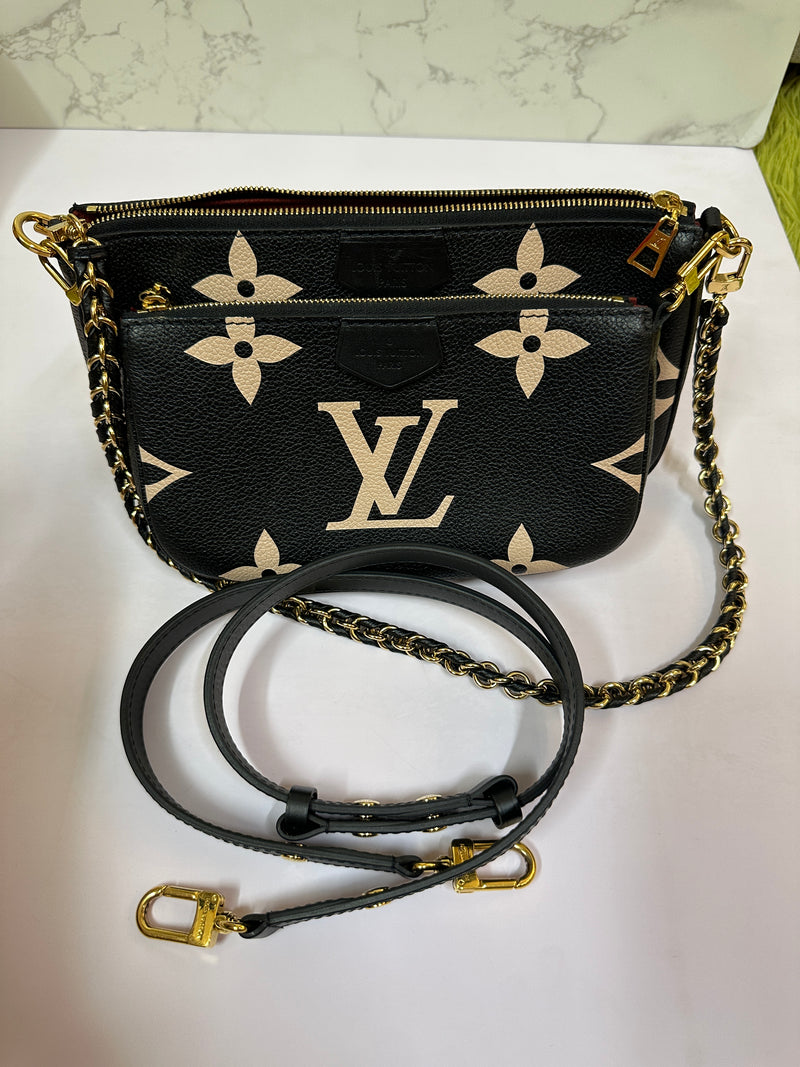 LOUIS VUITTON Multi Pochette Empreinte Bi Color