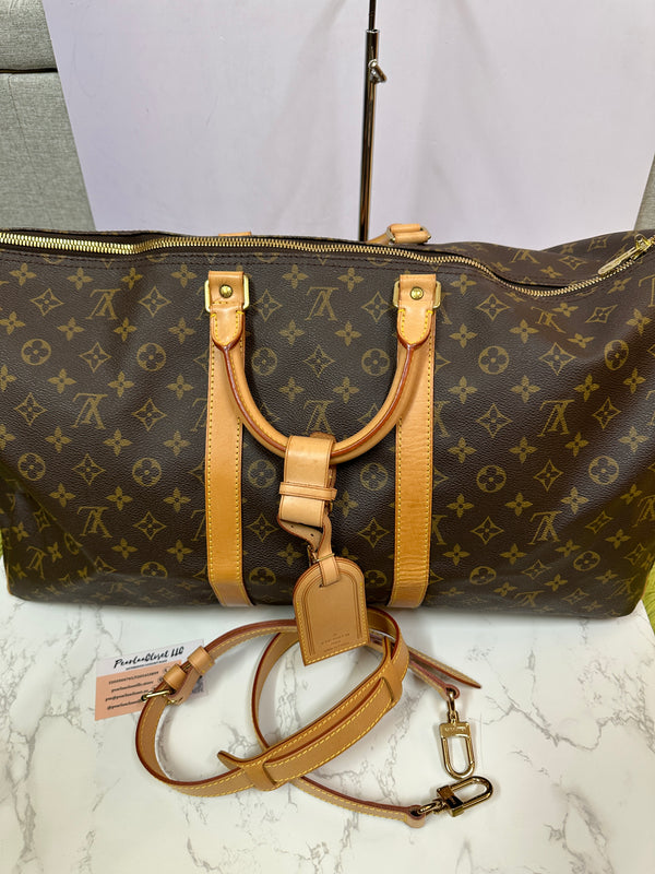 LOUIS VUITTON Monogram Keepall Bandouliere 55