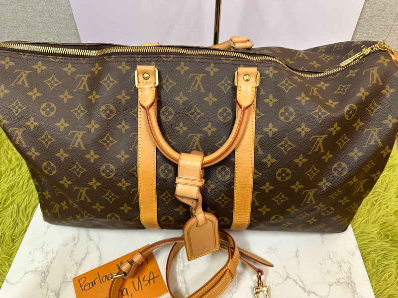 LOUIS VUITTON Monogram Keepall Bandouliere 55