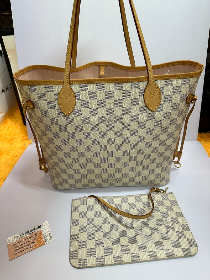 LOUIS VUITTON Damier Azur Neverfull MM