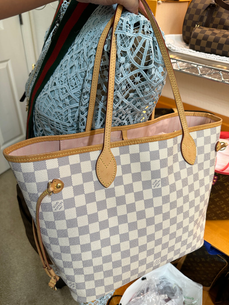 LOUIS VUITTON Damier Azur Neverfull MM