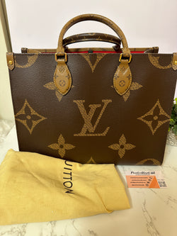 LOUIS VUITTON Monogram Reverse On-The-Go MM