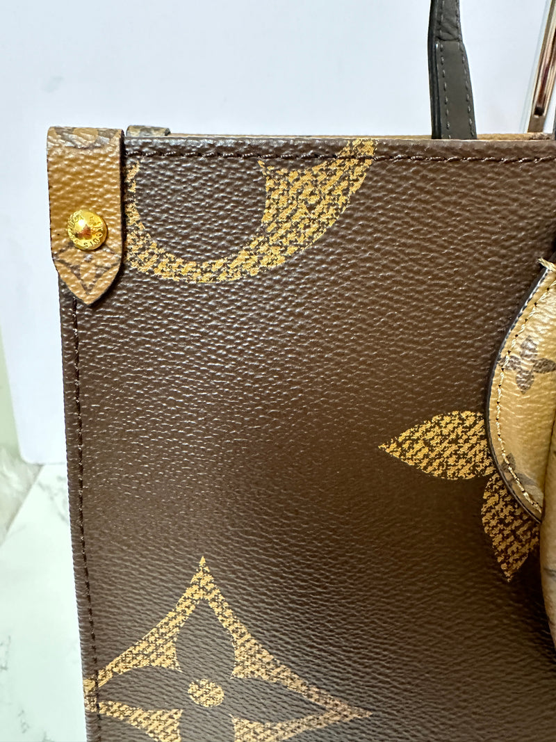 LOUIS VUITTON Monogram Reverse On-The-Go MM