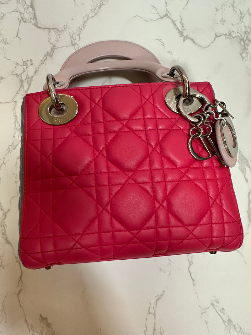 CHRISTIAN DIOR Mini Lady Dior Tri-color