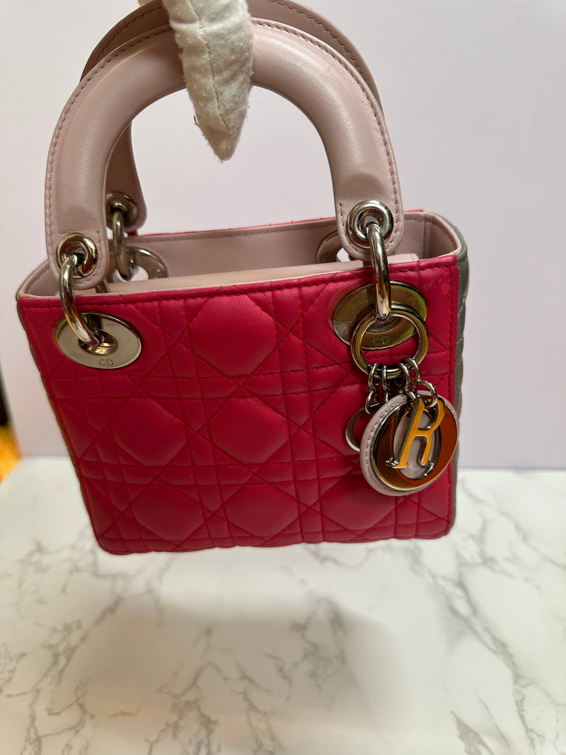 CHRISTIAN DIOR Mini Lady Dior Tri-color