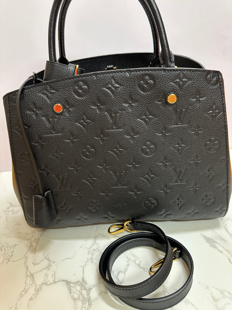 LOUIS VUITTON Empreinte Montaigne MM - Black