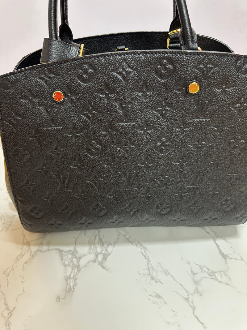 LOUIS VUITTON Empreinte Montaigne MM - Black