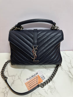 YSL Chevron Quilt College - Navy Blue