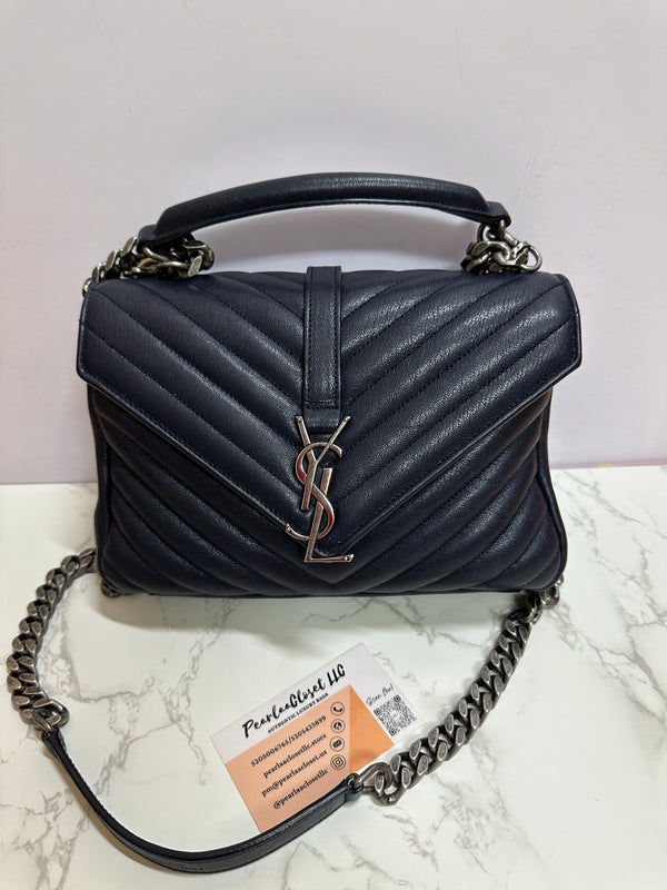 YSL Chevron Quilt College - Navy Blue