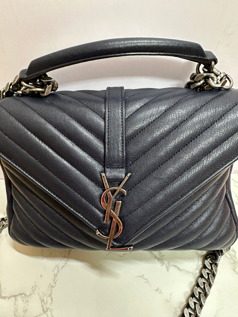 YSL Chevron Quilt College - Navy Blue