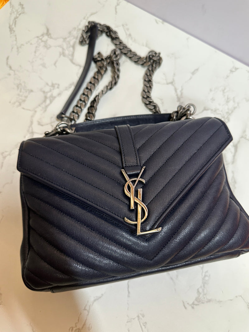 YSL Chevron Quilt College - Navy Blue