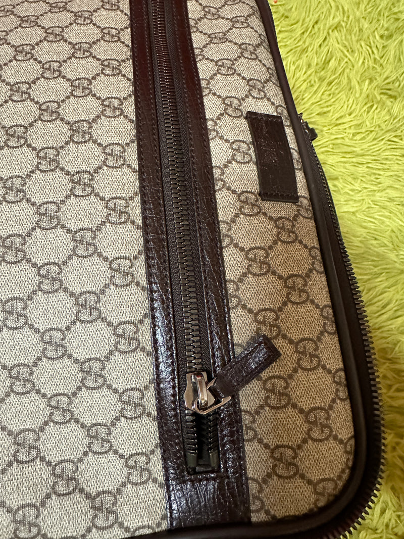 GUCCI Supreme Monogram Striped Luggage Bag