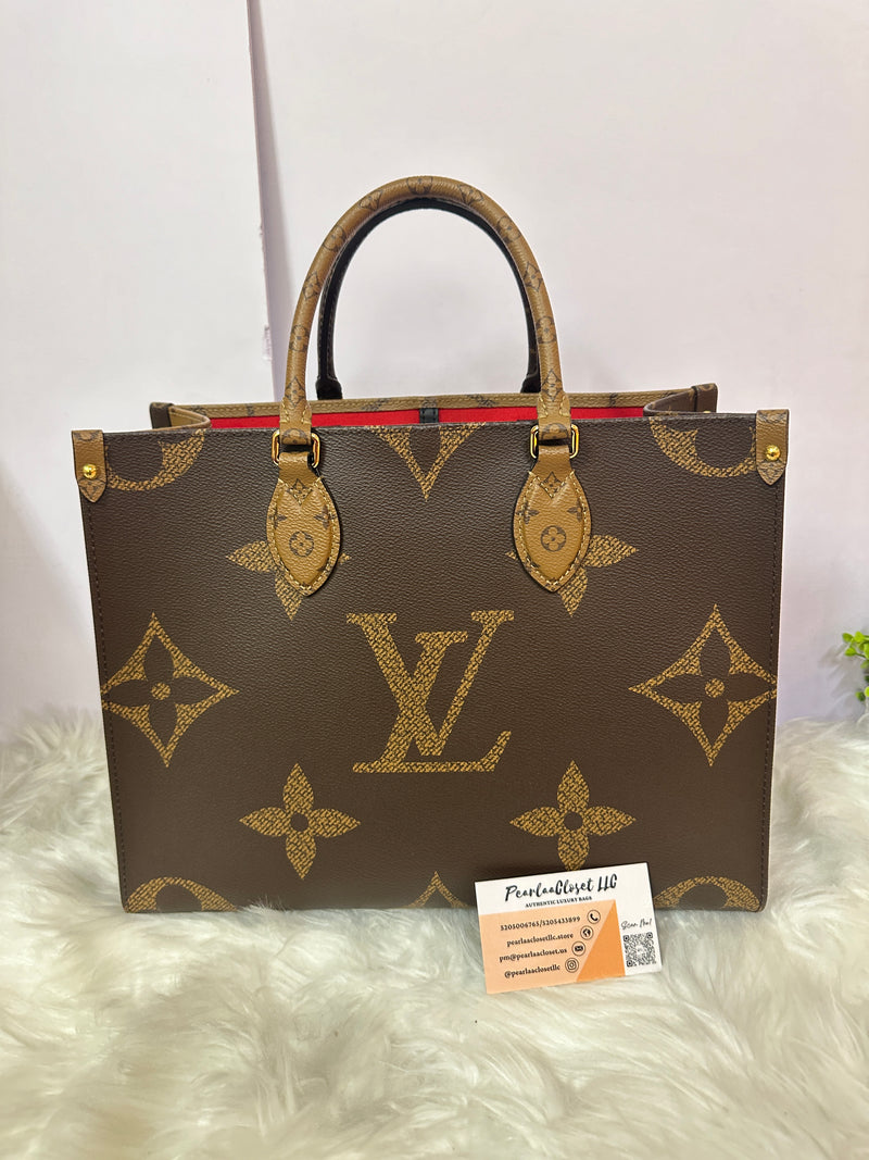 LOUIS VUITTON Reverse Monogram  On-The-Go MM