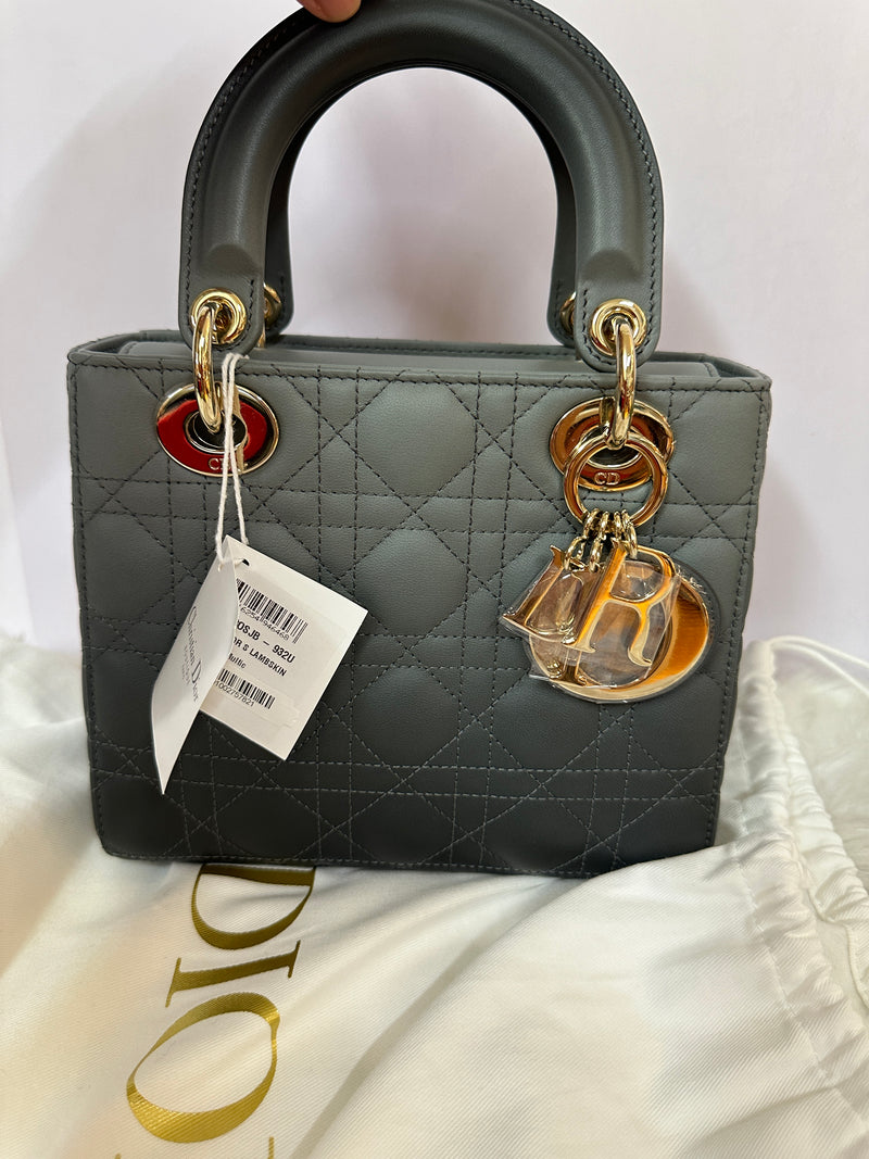 CHRISTIAN DIOR Cannage Gradient My ABCDior Lady Dior - Gray