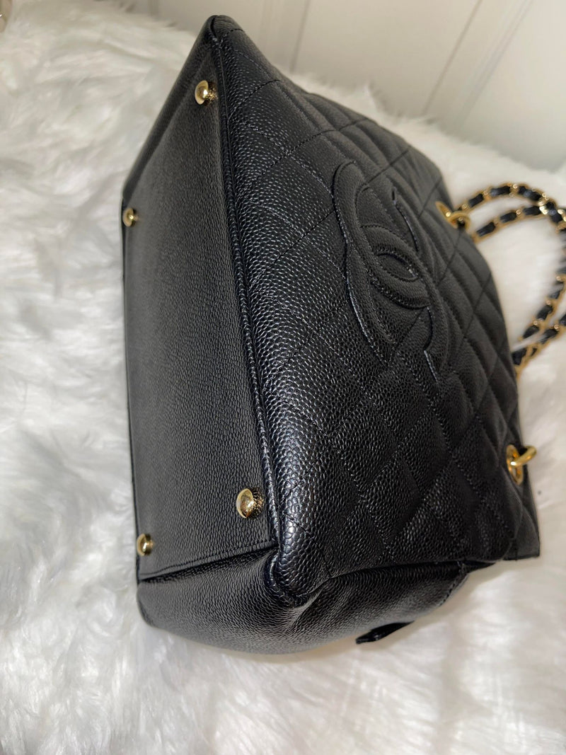 CHANEL Black Caviar Leather Tote