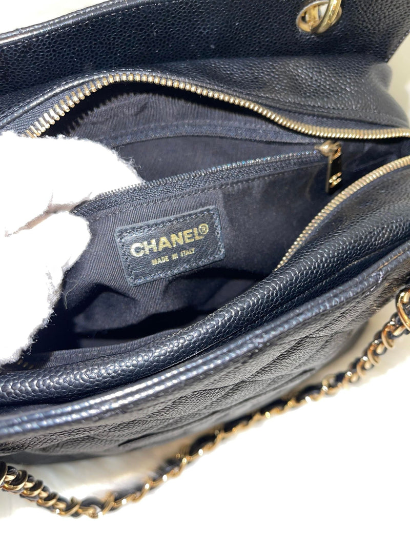 CHANEL Black Caviar Leather Tote