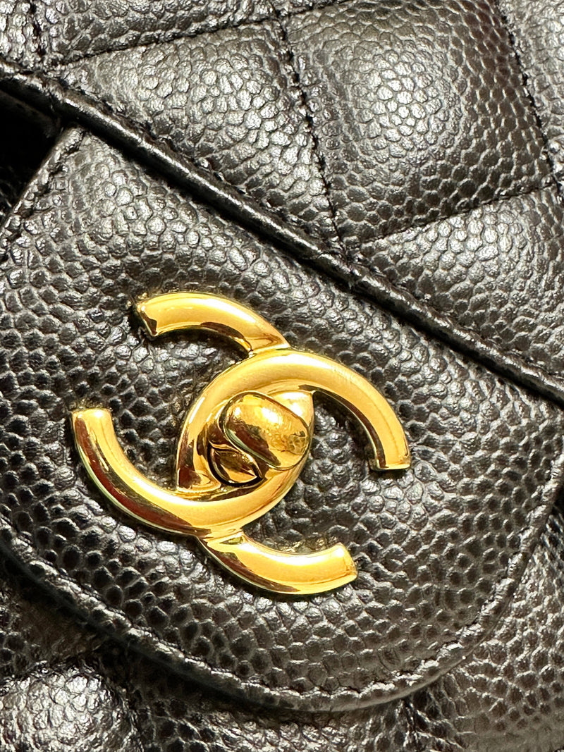 CHANEL Caviar Quilted Double Flap Jumbo