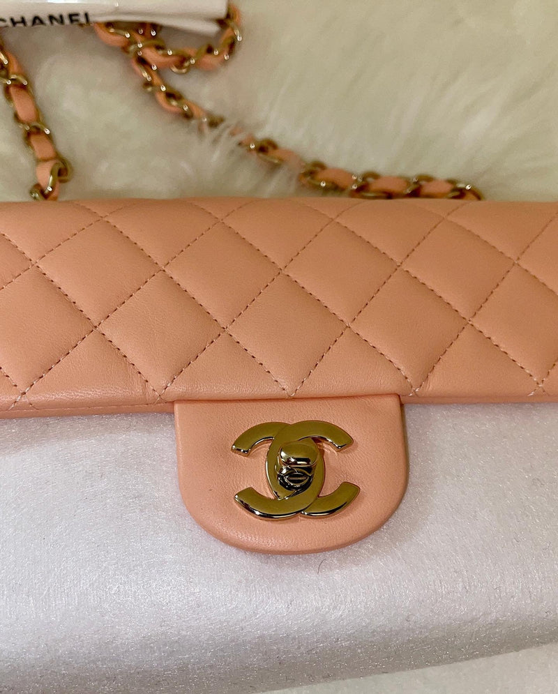 CHANEL 22C Mini Flap Bag Peach ( BRAND NEW!! )