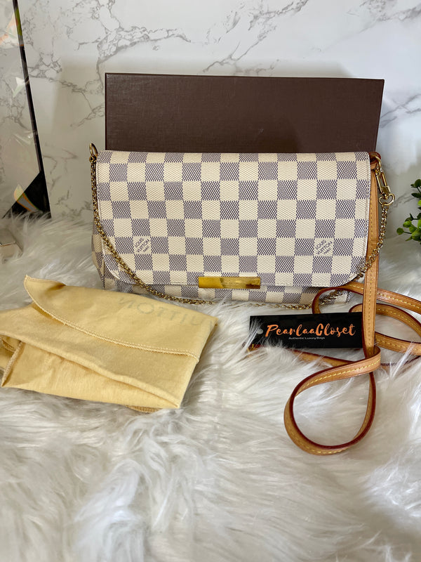 LOUIS VUITTON Favorite MM Damier Azur