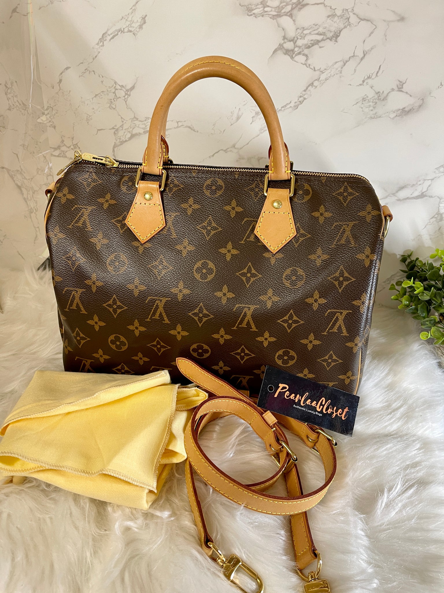 Louis Vuitton Speedy Bandouliere 30 Brown Canvas (Coated)