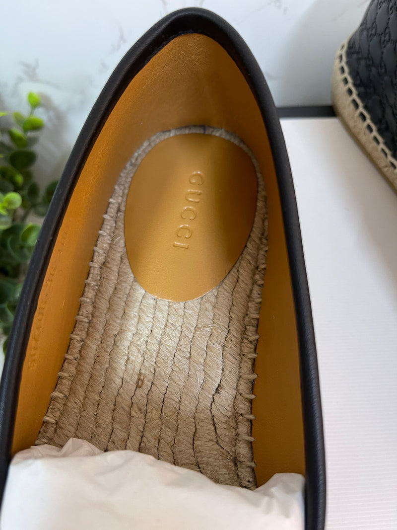 GUCCI Signature Leather Espadrilles