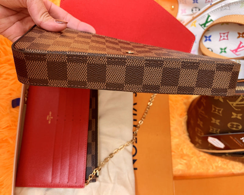 LOUIS VUITTON Pochette Felicie Damier Ebene