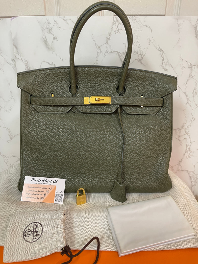 HERMES Birkin 35 Togo Gold Hardware