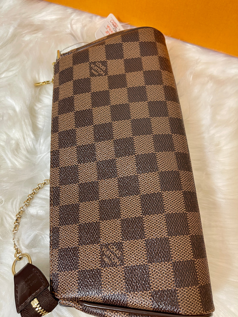 LOUIS VUITTON Eva Clutch Damier Ebene Canvas