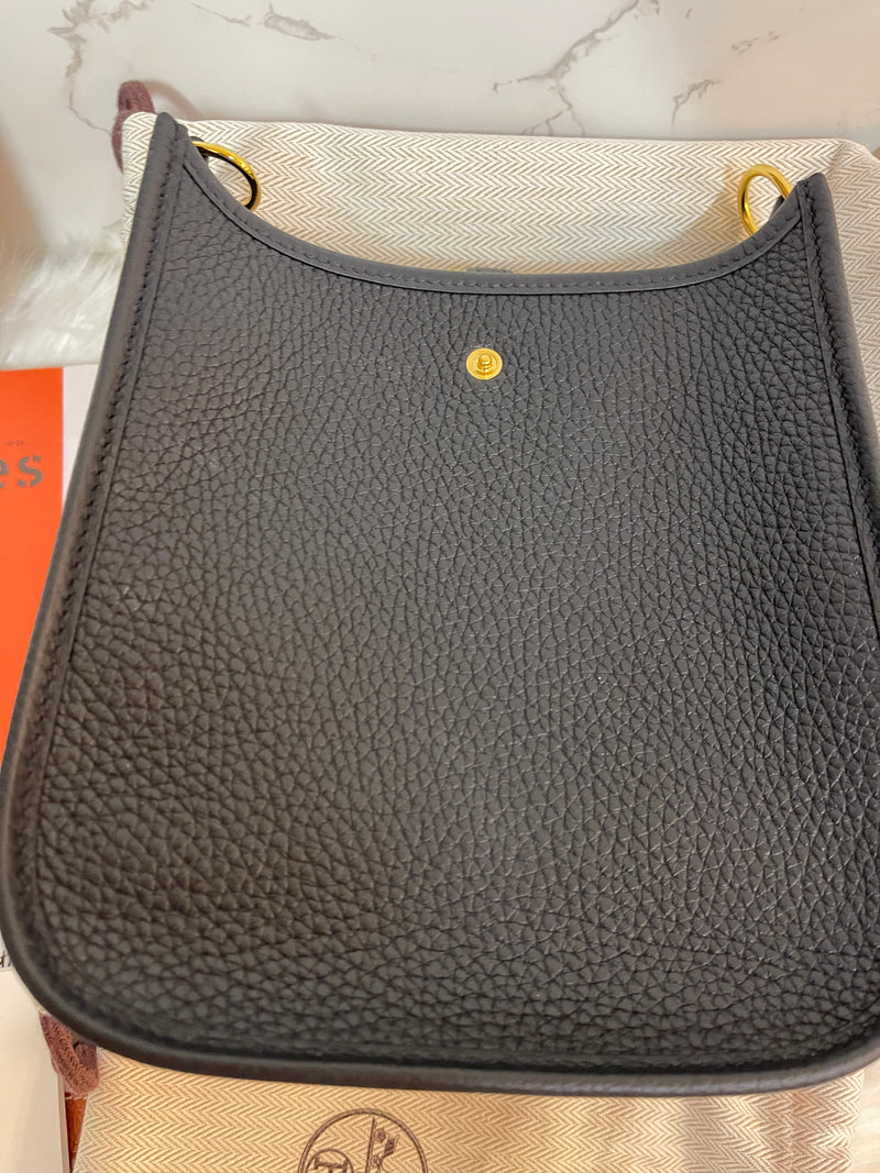 HERMES Taurillon Clemence Evelyne TPM Black (NEW!!)