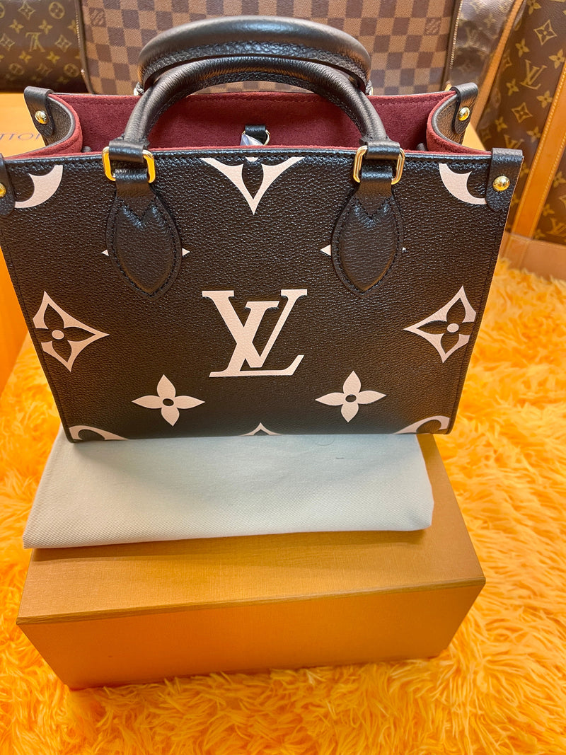 LOUIS VUITTON On-The-Go BiColor Monogram Empreinte Leather PM (Brand New)