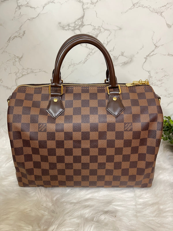 LOUIS VUITTON Speedy 30 Bandoulière Damier Ebene Canvas