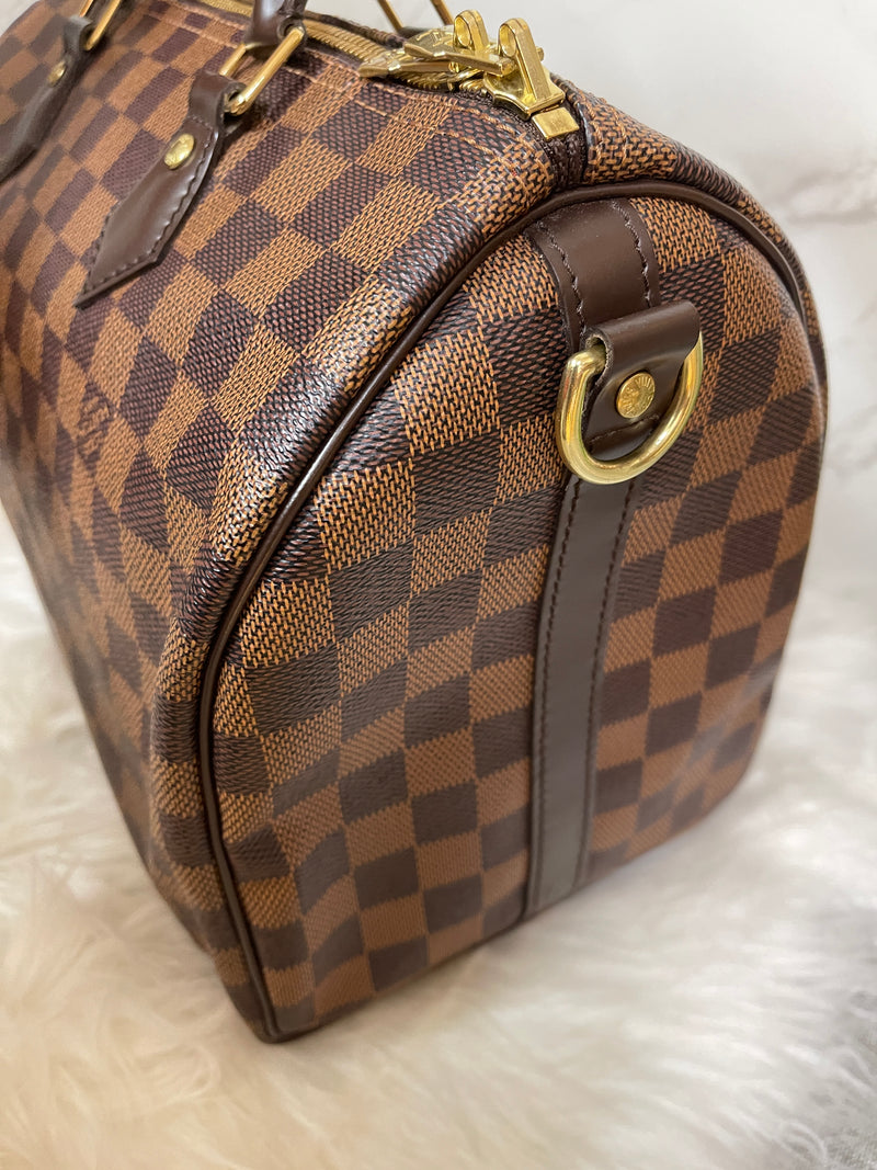 LOUIS VUITTON Speedy 30 Bandoulière Damier Ebene Canvas