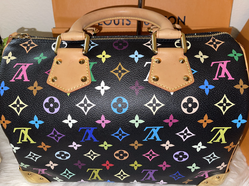 LOUIS VUITTON Monogram Multicolor Speedy 30 Bag - Black