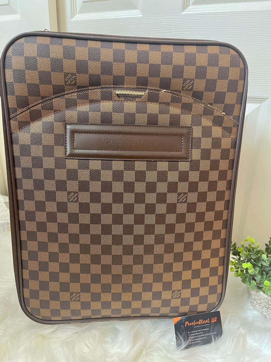 Louis Vuitton Damier Ebene Canvas Pegase 45 Luggage Louis Vuitton