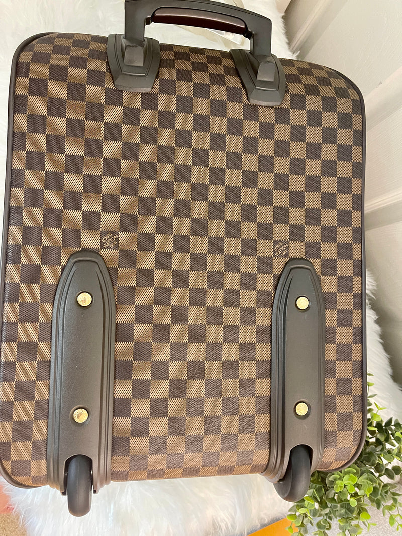 LOUIS VUITTON Damier Ebene Canvas Pegase 45 Luggage