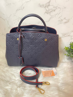 LOUIS VUITTON Montaigne Navy Empriente MM