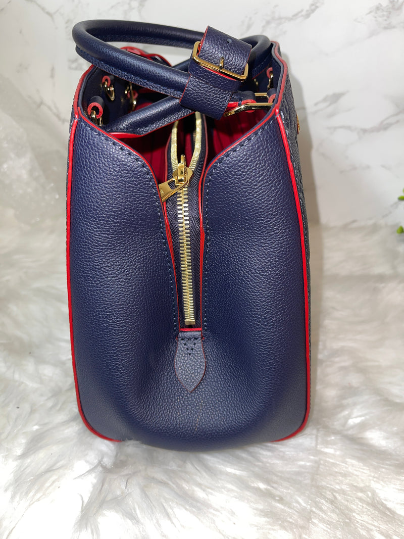 LOUIS VUITTON Montaigne Navy Empriente MM