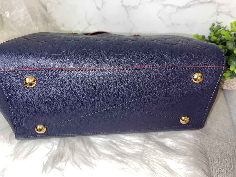 LOUIS VUITTON Montaigne Navy Empriente MM