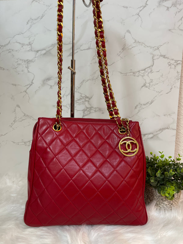 CHANEL Quilted Leather GHW Tote(Vintage)