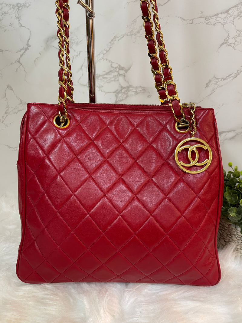 CHANEL Quilted Leather GHW Tote(Vintage)